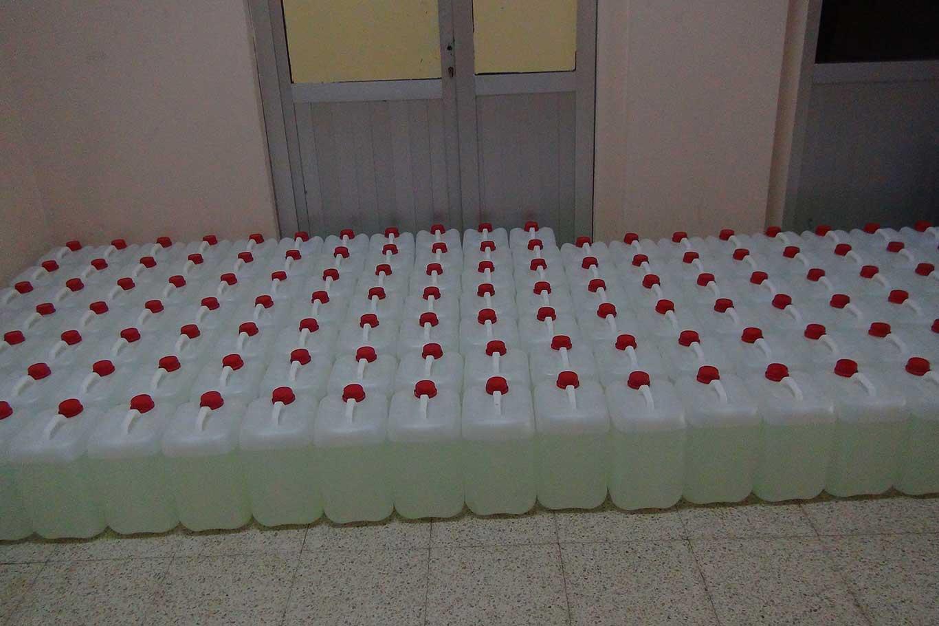 Adıyaman Mesleki ve Teknik Anadolu Lisesi dezenfektan üretimine devam ediyor